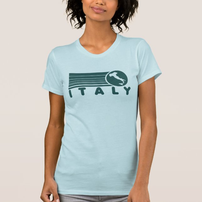 Der blaue T - Shirt Retro Italien-Frauen (Vorderseite)