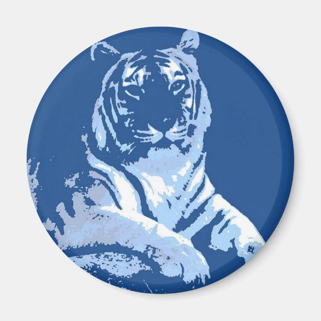 Der blaue Tiger Magnet (Vorne)