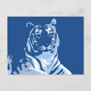 Der blaue Tiger Postkarte