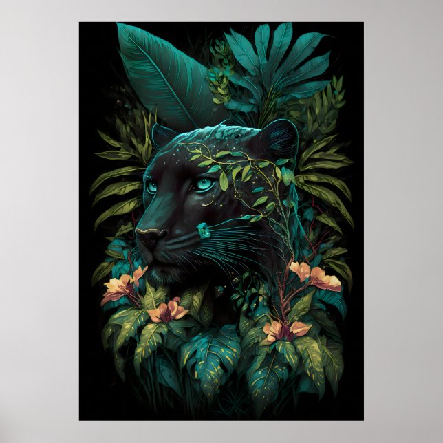 Der Blazing Dschungel: Domäne des schwarzen Panthe Poster (Vorne)