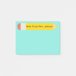 Der Bleistift-Anmerkung des Lehrers Post-it Klebezettel