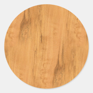 Der Blick Ahorn-der hölzernen Korn-Beschaffenheit Runder Aufkleber