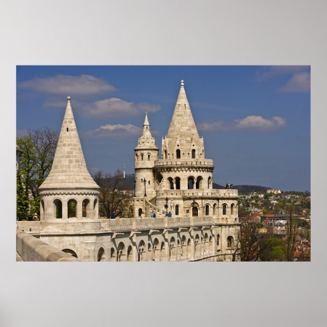 Der Blick auf Budapest von der Burg Hill. Poster (Vorne)