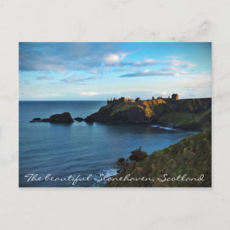 Der Blick auf das zauberhafte Dunnottar-Schloss is Postkarte