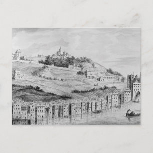 Der Blick auf den Hafen der Stadt Lyon Postkarte