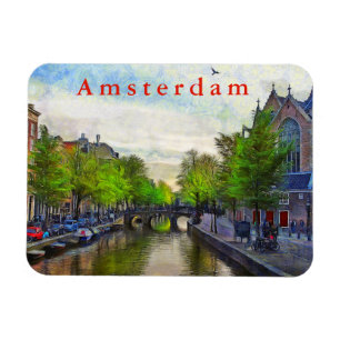 Der Blick auf den Kanal in der Nähe von Oudekerk. Magnet