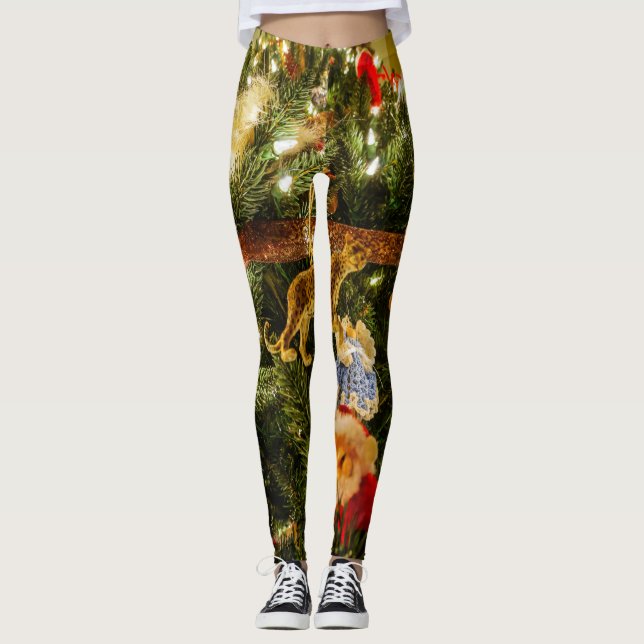 Der Blick auf den Weihnachtsbaum Leggings (Vorderseite)