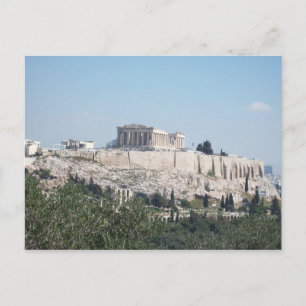 Der Blick auf die Akropolis vom Hügel Filopappou Postkarte