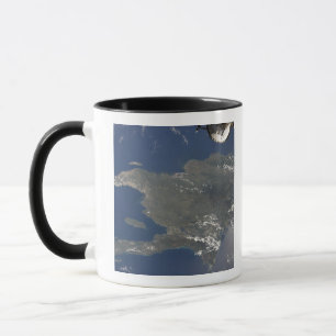 Der Blick auf die karibische Insel Hispaniola Tasse