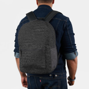 Der Blick auf die schwarze realistische Alligatorh Bedruckter Rucksack