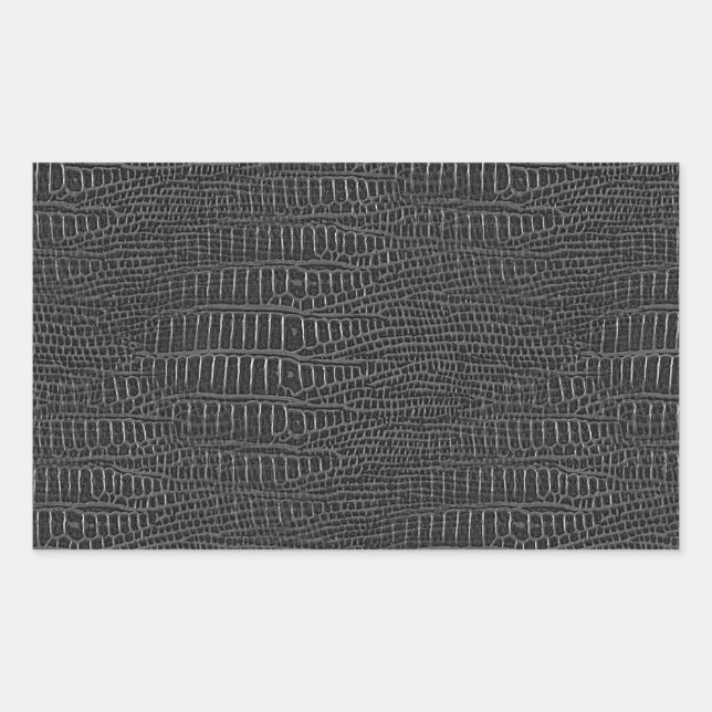 Der Blick auf die schwarze realistische Alligatorh Rechteckiger Aufkleber (Vorderseite)
