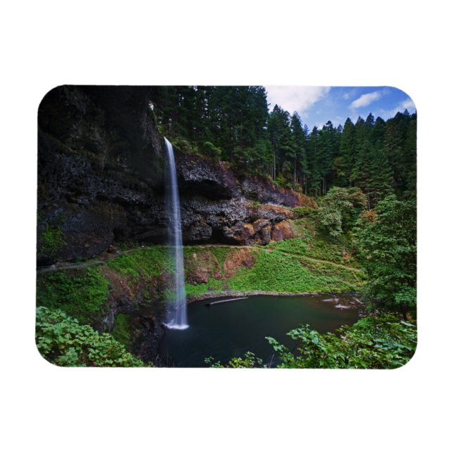 Der Blick auf die South Falls in Silver Falls Staa Magnet (Horizontal)