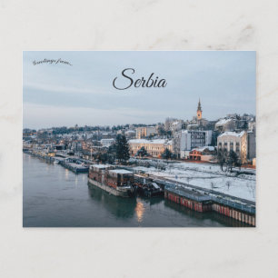 Der Blick auf Serbien in Belgrad Postkarte