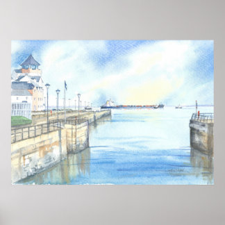 Der Blick vom Portishead Marina Poster