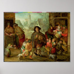 Der Blinde Hurdy Gurdy-Spieler Poster