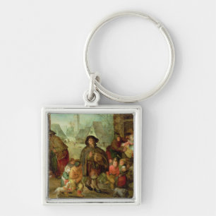 Der blinde Hurdy Gurdy Spieler Schlüsselanhänger