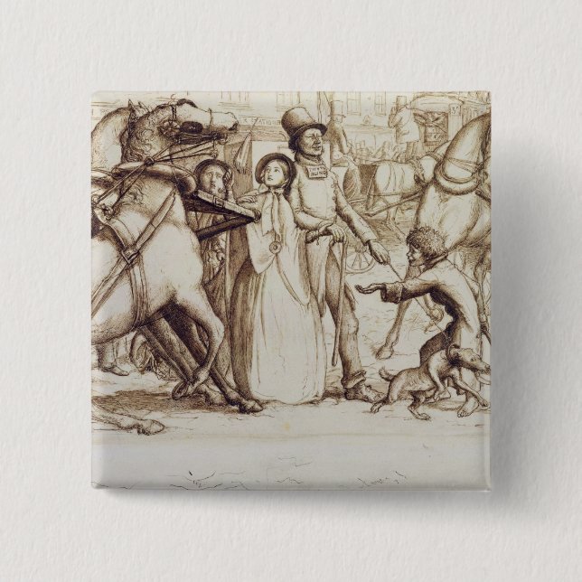 Der blinde Mann, 1853 (Stift, Tinte, Wäsche und Button (Vorderseite)