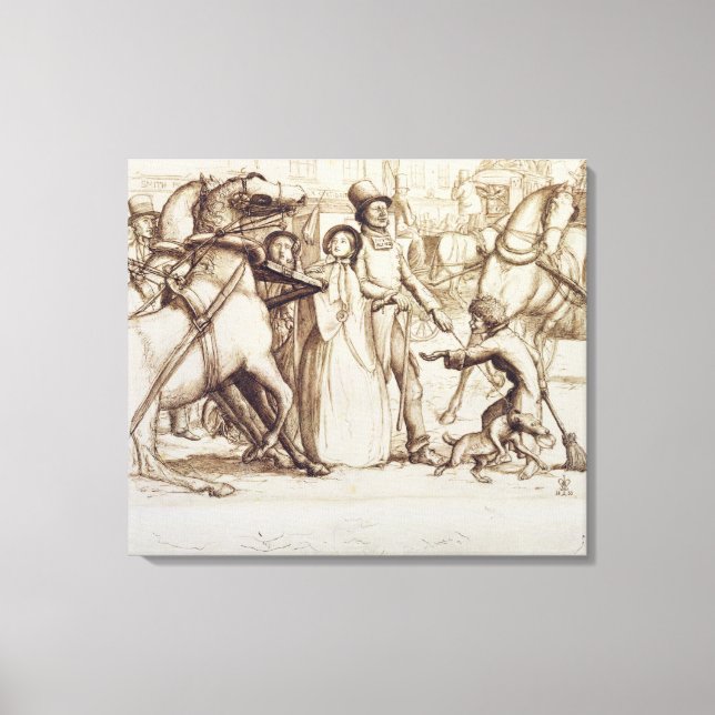 Der Blinde Mann, 1853 (Stift, Tinte, Waschwasser u Leinwanddruck (Vorderseite)