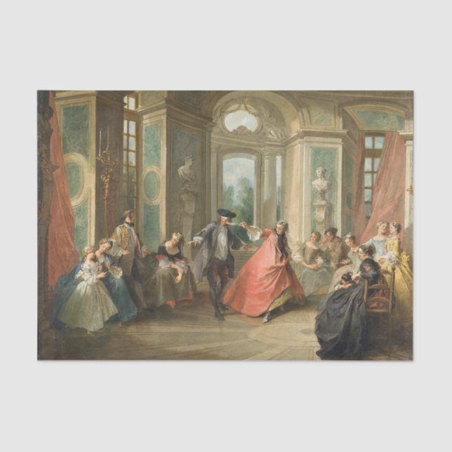 Der blinde Mann von Nicolas Lancret Seidenpapier (Vorderseite)