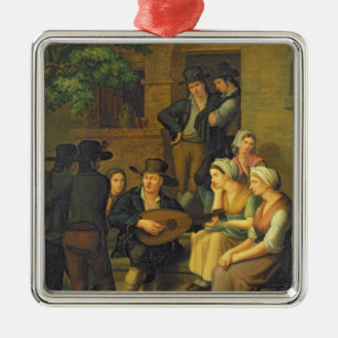 Der blinde Sänger, 1828 Silbernes Ornament