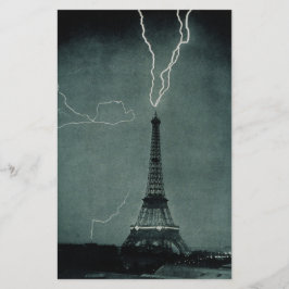 Der Blitz trifft auf den Eiffelturm Briefpapier