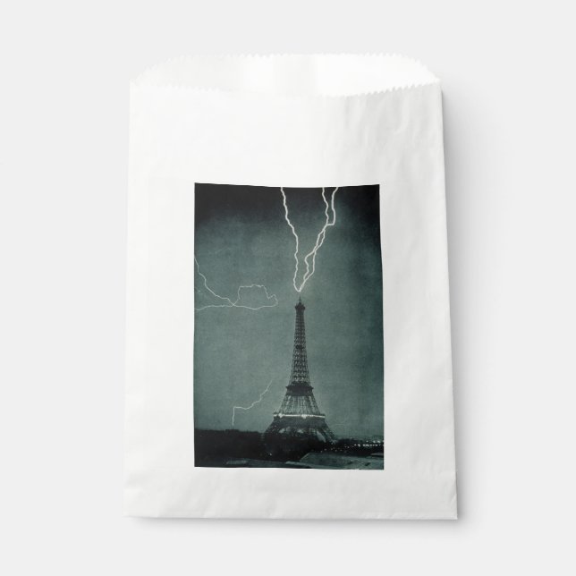 Der Blitz trifft auf den Eiffelturm Geschenktütchen (Vorderseite)