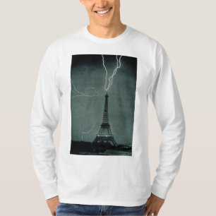 Der Blitz trifft auf den Eiffelturm T-Shirt