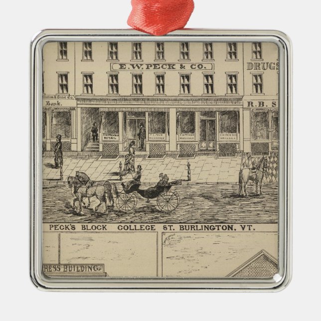 Der Block des Pecks Ornament Aus Metall (Vorne)