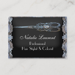 Der bloße Vintage Chic Scissor Stylisten Visitenkarte