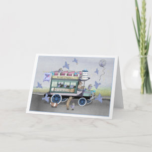 Der Bluebird der Omnibus-Karte des Glücks Karte