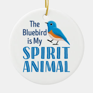 Der Bluebird ist mein Geisttier Keramik Ornament