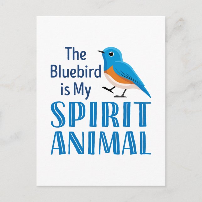 Der Bluebird ist mein Geisttier Postkarte (Vorderseite)