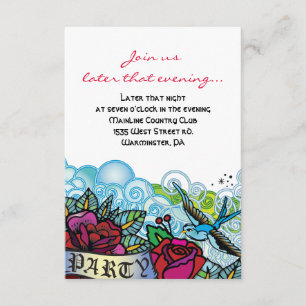 DER BLUEBIRD STAR DAVID Bat Mitzvah Party Card Einladung