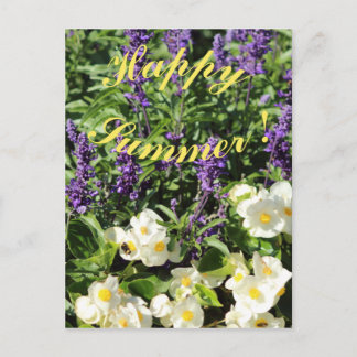 Der blühende Lavander und Begonium Postkarte