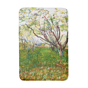 Der blühende Obstgarten (1888) von Vincent Van Gog Badematte