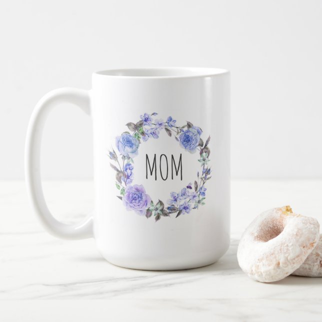 Der Blumen| Tag der Mutter des lila Tasse (Mit Donut)