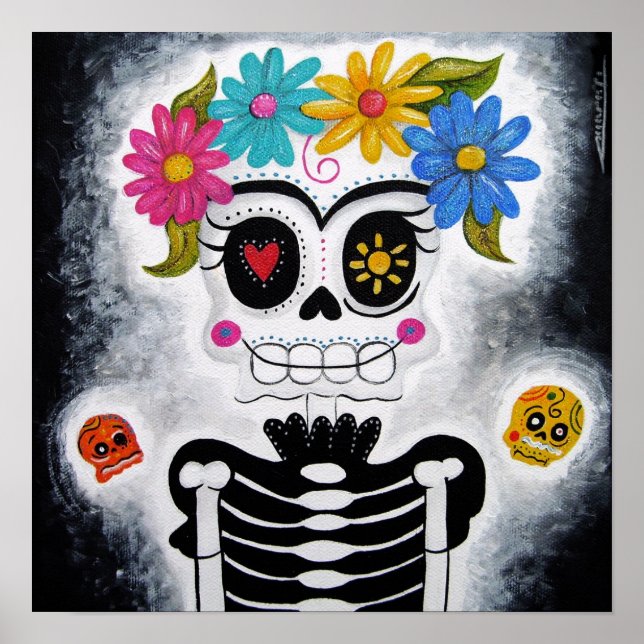 Der Blumendruck Poster (Vorne)