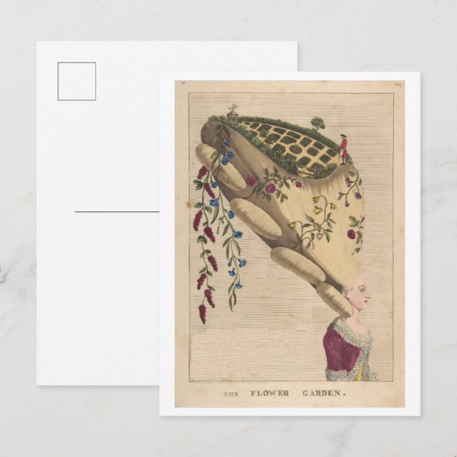 Der Blumengarten 1. Mai 1777 Postkarte (Vorne/Hinten)