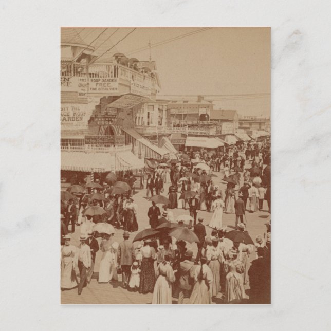 Der Boardwalk in der atlantischen Stadt Postkarte (Vorderseite)