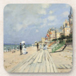 Der Boardwalk von Claude Monet in Trouville Getränkeuntersetzer<br><div class="desc">Der Boardwalk von Claude Monet (1870) in Trouville (1870) ist ein Vintages impressionistisches Kunstgemälde mit einem Strand in einem Badeort in Normandie, Frankreich an einem schönen sonnigen Tag. Über den Künstler: Claude Monet (1840-1926) war Gründer der französischen impressionistischen Malerei, wobei die meisten seiner Gemälde "en plein air" (im Freien) Stil...</div>