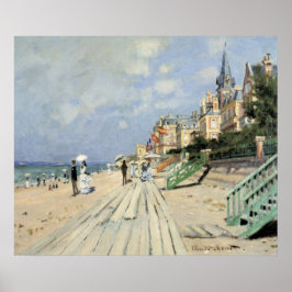 Der Boardwalk von Claude Monet in Trouville Poster