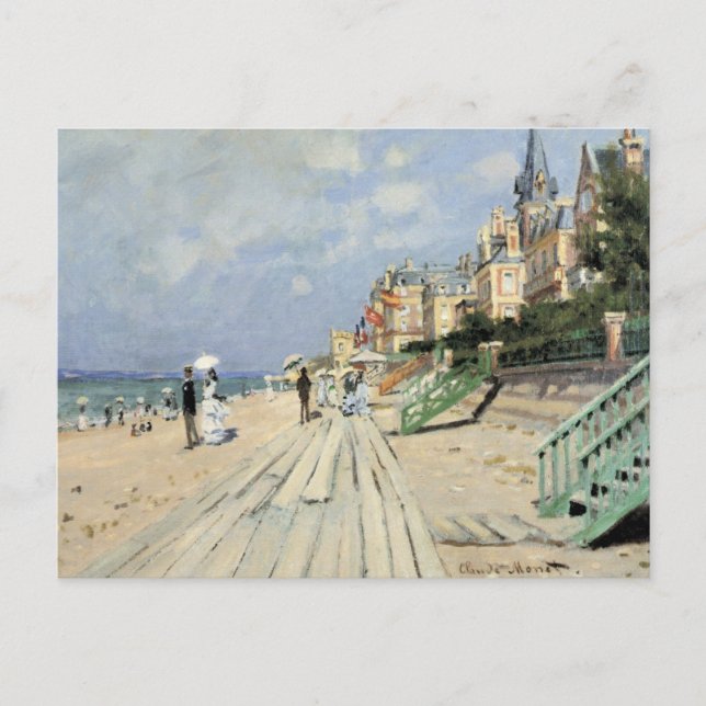 Der Boardwalk von Claude Monet in Trouville Postkarte (Vorderseite)