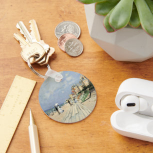 Der Boardwalk von Claude Monet in Trouville Schlüsselanhänger