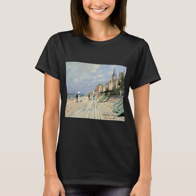Der Boardwalk von Claude Monet in Trouville T-Shirt (Vorderseite)