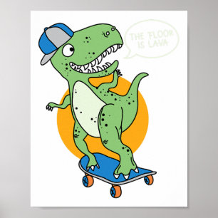 Der Boden ist Lava Skateboard Bekleidung  Poster