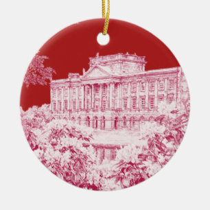 Der Boden von Pemberley (Rot) - Keramik Keramik Ornament
