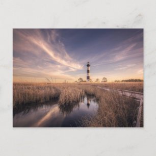 Der bodie-Insel-Leuchtturm am Sonnenuntergang Postkarte