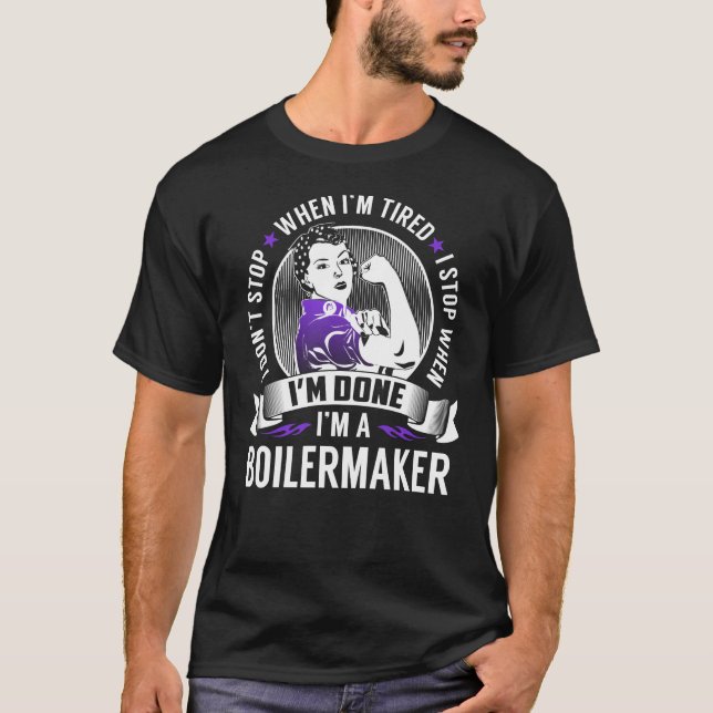 Der Bohrmeister hält an, wenn ich fertig bin T-Shirt (Vorderseite)