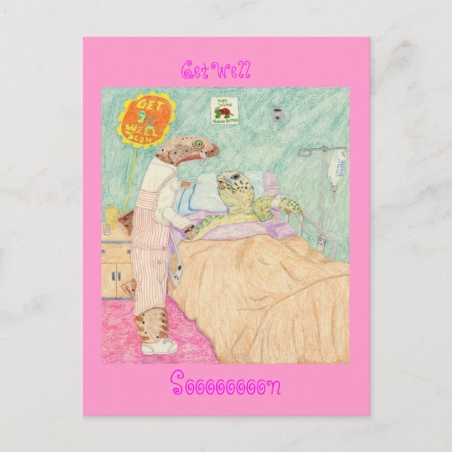 Der Bonbonstreifen und ihr Patient Postkarte (Vorderseite)