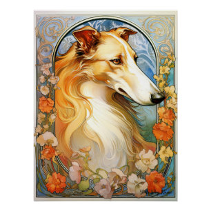 Der Borzoi Hund 2002 - Natalia Mucha Poster